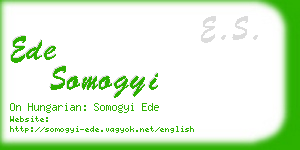 ede somogyi business card